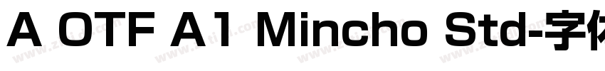 A OTF A1 Mincho Std字体转换